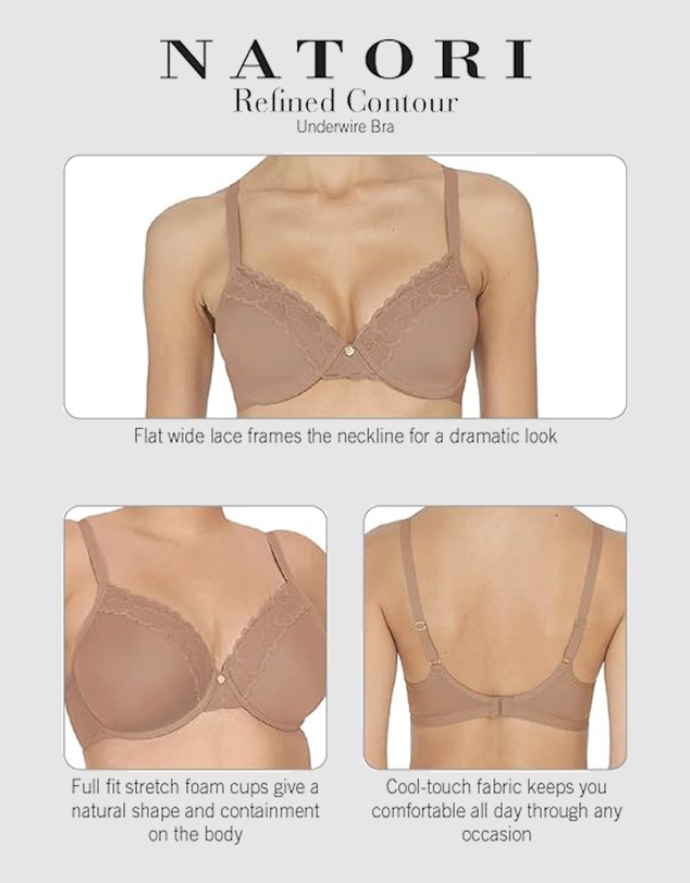 Natori - Refined Wired Contour T-Shirt Bra with Lace