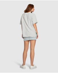 Belle & Bloom - Brave Soul Oversized Striped T-Shirt