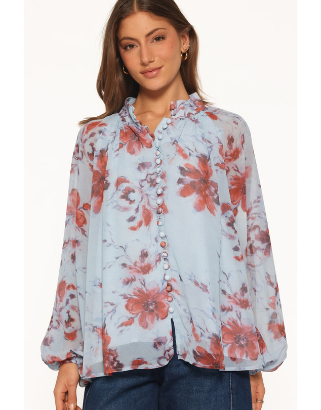 Petal & Pup - Marni Top - Blue Floral