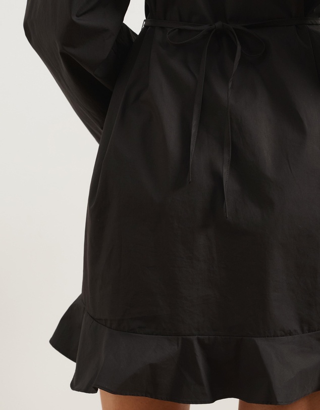 Atmos&Here - Melani Smock Mini Dress With Neck And Waist Tie