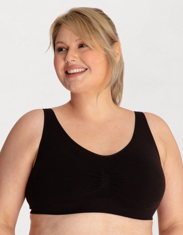 Ava & Audrey  - Underbliss by Ava & Audrey Seamless Bamboo Blend Comfort Wire-Free Bra 2 Pack