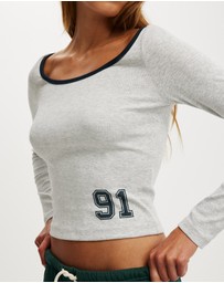 Cotton On - The Ls Off Shoulder Graphic Tee