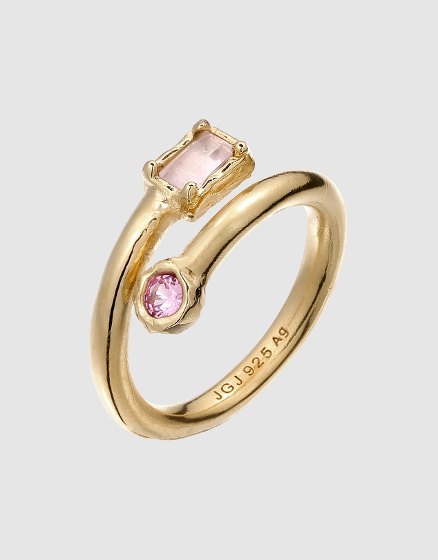 Haze & Glory - ICONIC EXCLUSIVE - Luna Rose Wrap Ring in 925 Silver Vermeil