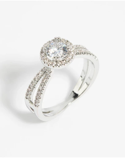 Lovisa - Silver Cubic Zirconia Ring