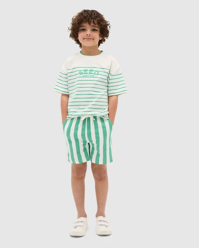 Seed Heritage - Breton Stripe Logo Tee