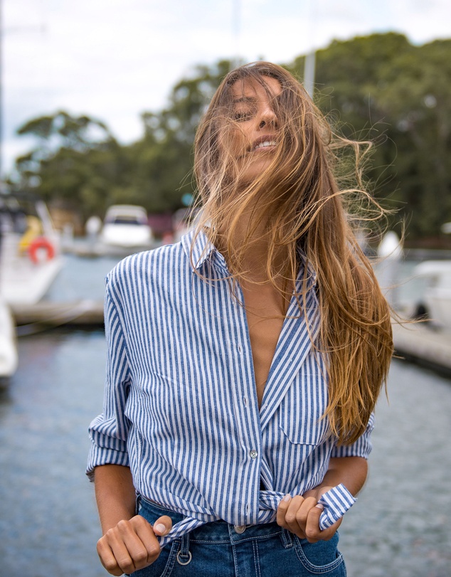 CAMIXA - Rina Striped Linen Shirt