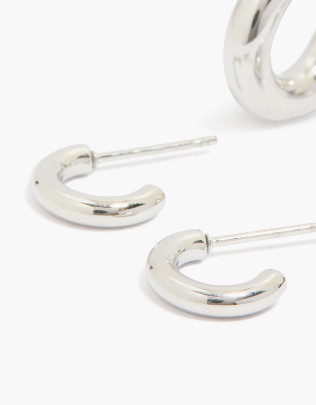 Lovisa - Waterproof Stainless Steel Multi-Sized Hoop Earrings 3-Pack
