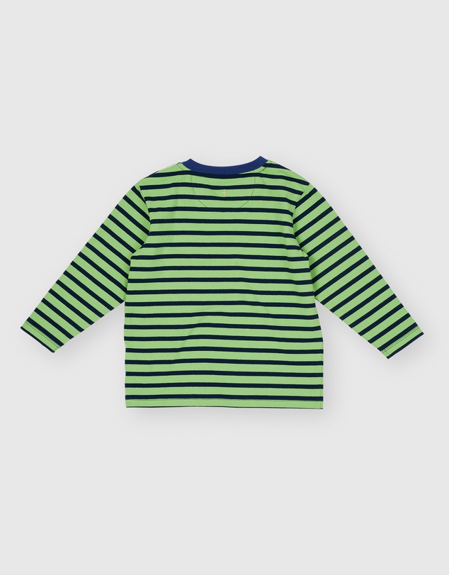 Goldie + Ace - Long Sleeve Stripe Logo Top - Babies-Kids