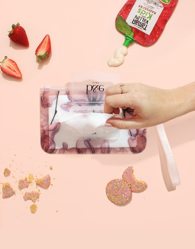Ben & Ellie Baby - Freya Pink Floral Wipes Case