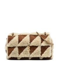 Pre-Loved by Azura Reborn - Pre-Loved Medium Suede and Shearling Patchwork Jamie Shoulder Bag