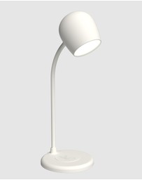 Kreafunk - Kreafunk Ellie Lamp W/ Qi Charger And Bluetooth Speaker - White