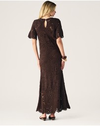MOS The Label - Anouk Crochet Midi Dress