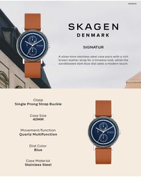 Skagen - Signatur Brown Chronograph Watch