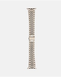 Friendie - Stainless Steel Link Bracelet Band - The Perth - Apple Watch Compatible