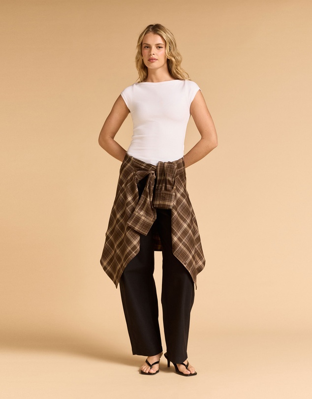 MVN - Ribbed Boatneck Top