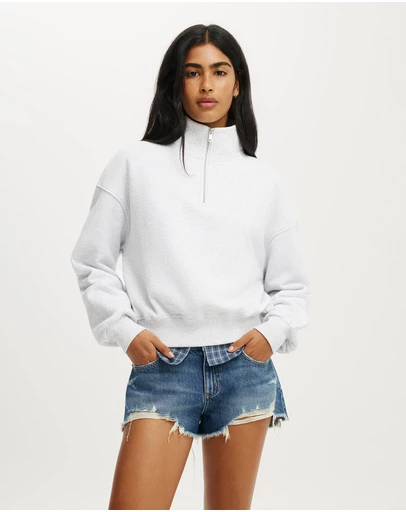 Cotton On - Quarter Zip Sweatshirt