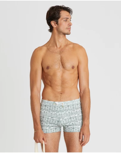 Aqua Blu Australia - Evergreen Lycra Swim Shorts