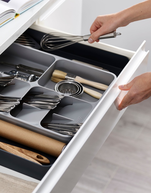 Joseph Joseph - DrawerStore™ Expanding Cutlery, Utensil & Gadget Organiser (Grey)