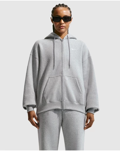 Nike - Nike Studio Fleece Midweight Oversized Full-Zip Hoodie