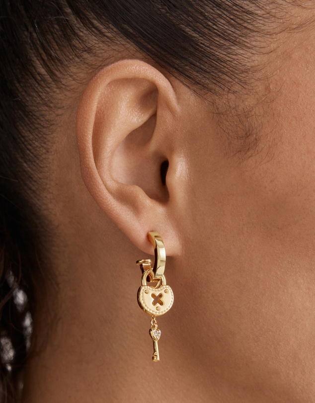 MIMCO - Lockette Charm Hoop Earrings