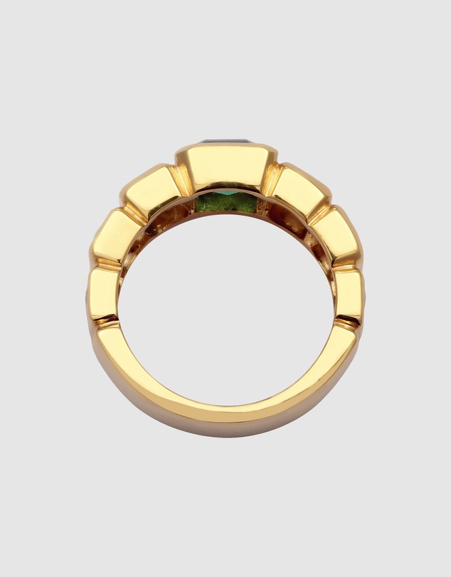 Elli Jewelry - Ring Quartz Rectangle 925 Sterling Silver
