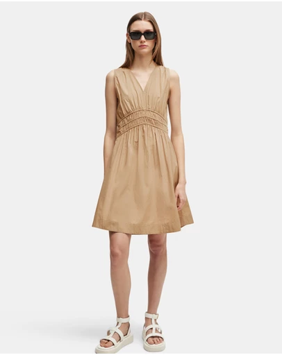 BOSS - Cotton Slim Fit Dress