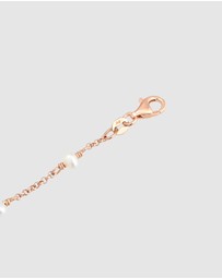 Elli Jewelry - Anklet Beach Filigree with Freshwater Cultured Pearls in 925 sterling silver rose gold plated