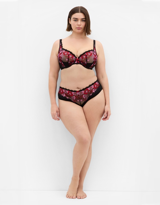 City Chic - Amelie Demi Underwire Bra - Black