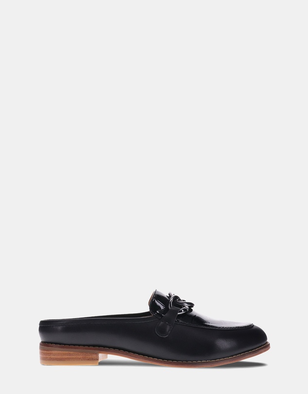 Mia Vita - Trudy Mule - Black/Black Croc