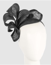 Max Alexander - Large Black Sinamay Racing Fascinator