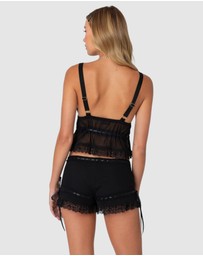 EDIKTED - Marielle Sheer Ribbon Tank Top