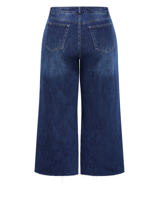 City Chic - Plus size Harley Fit Jayla Wide Leg Jean - mid wash