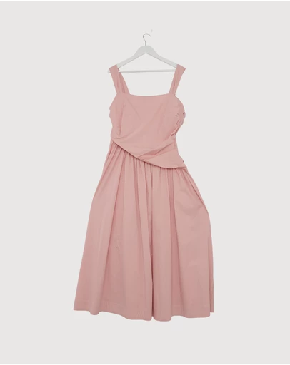 Revibe - Repaired AERE Kylara Ruched Midi Dress - AU 18