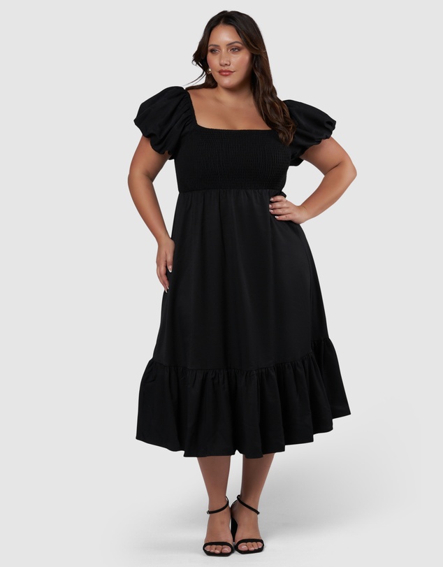 Pink Dusk by Curve Project - Electric Feel Midi Dress