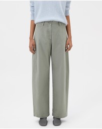 Oroton - Barrel Twill Leg Pants