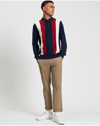 Ben Sherman - Long Sleeve Vertical Stripe Polo