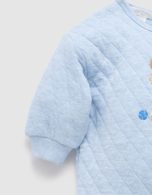 Purebaby - Quilted Track Growsuit-Kids-Babies