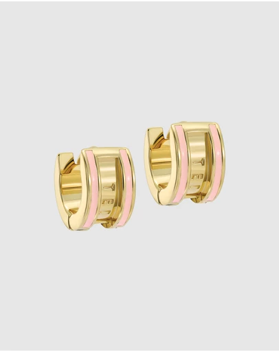 Ted Baker - ROLO: Classic Colour Enamel Roll Huggie Earrings
