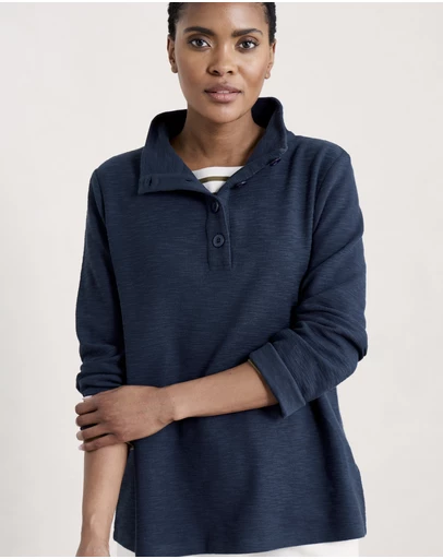 Seasalt - Seasalt Cornwall Navy Last Boat Sweatshirt