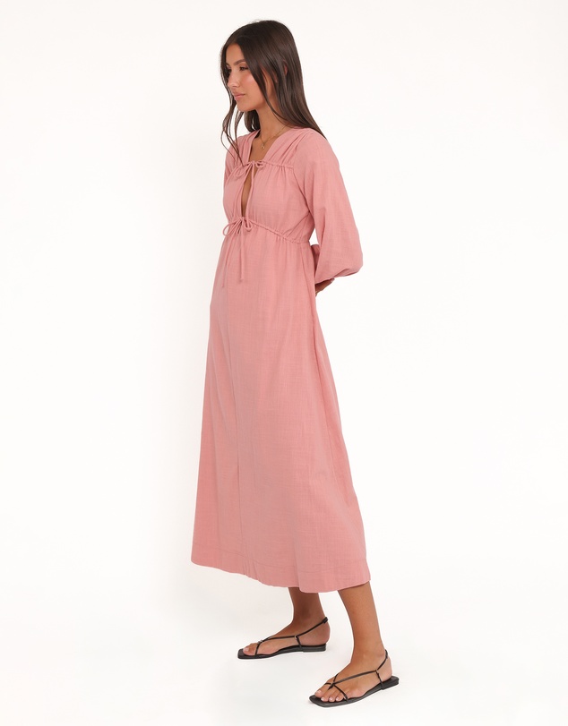 Petal & Pup - Riven Long Sleeve Maxi Dress - Pink