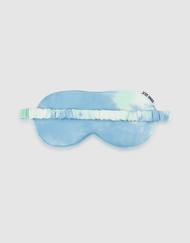 Shhh Silk - Blue Tie Dye Silk Eye Mask Set