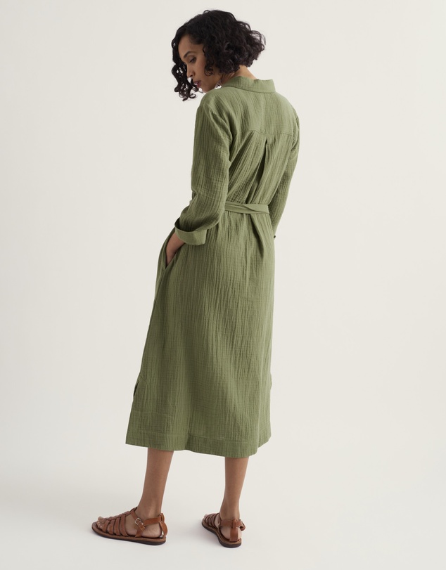 Seasalt - Whitsand Cove Midi Shirt Dress in GOTS Organic Cotton