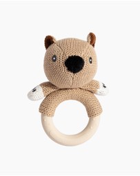 Living Textiles - Ring Rattle - Wombat