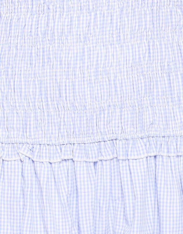 Petal & Pup - Kaelyn Gather Mini Dress - Blue Gingham