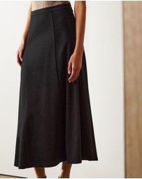 Atmos&Here - Lilee Ponte Flare Midi Skirt