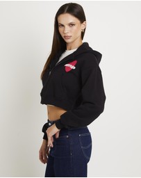Subtitled - Lovers Club Cropped Zip Hoodie
