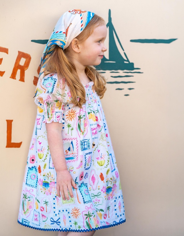Fox & Finch - Summer Vacay Print Ric Rac Dress - Kids