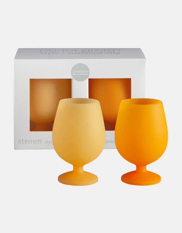 porter green - stemm | silicone unbreakable wine glasses