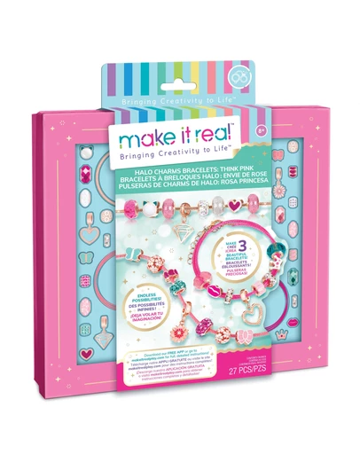 Make It Real - Halo Charms Bracelets Think Pink
