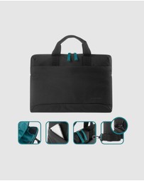Tucano - Tucano Smilza Slim Laptop Bag Blue for 14 Inch Devices with Strap Anti Slip System and Front Pocket